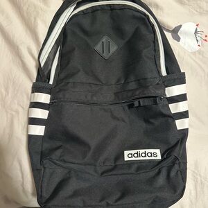 Adidas Black and White Backpack